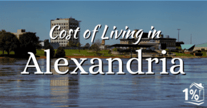 View of the city of Alexandria, Louisiana from the Red River